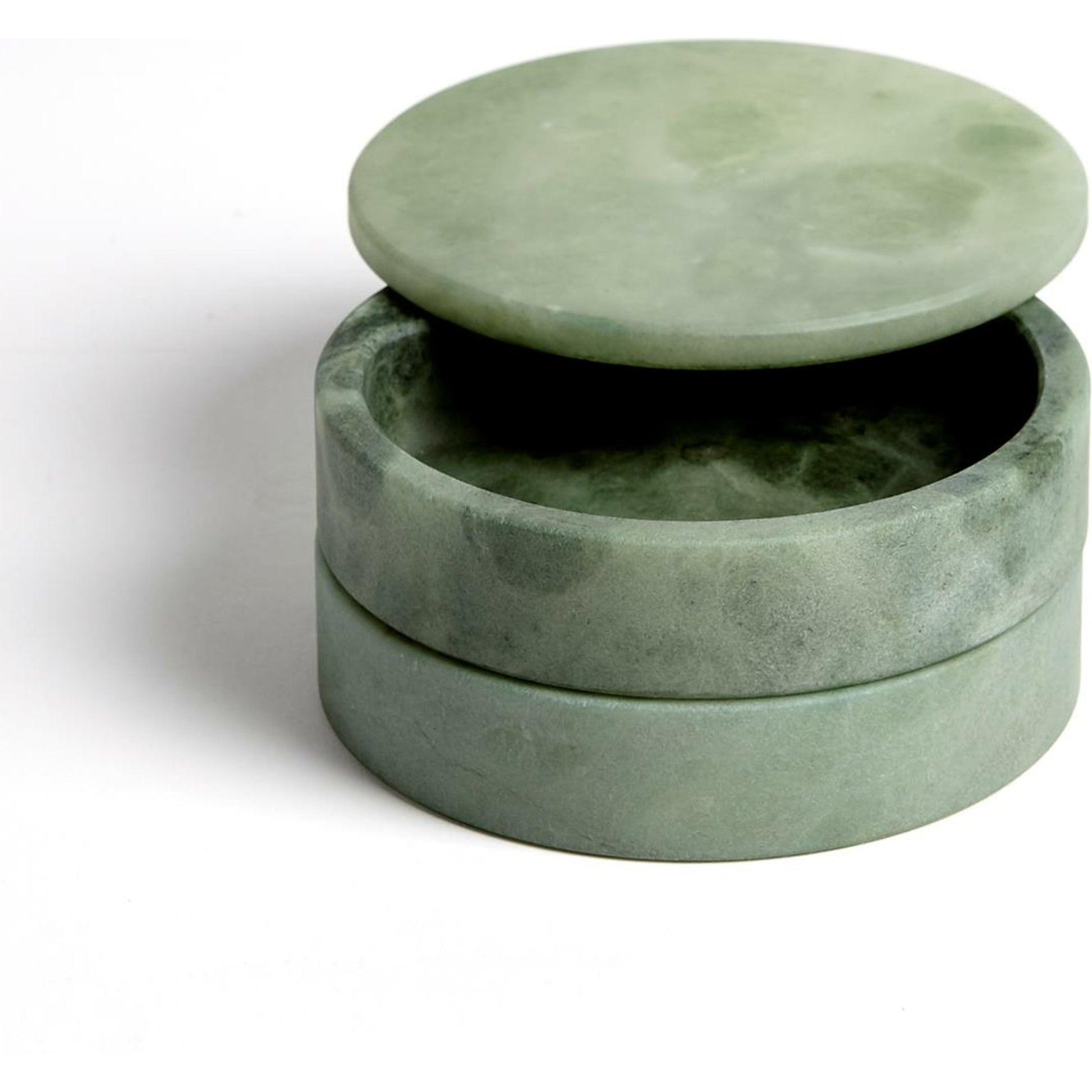 Alabaster Swivel Box by Global Views. Made from alabaster in a transitional style.