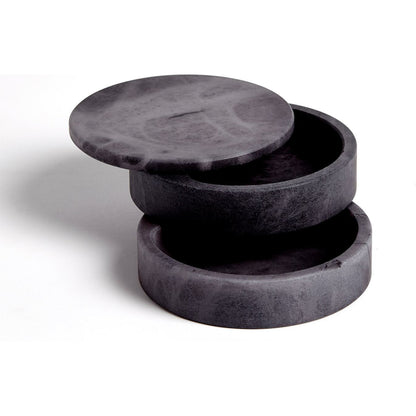 Alabaster Swivel Box by Global Views. Made from alabaster in a transitional style.