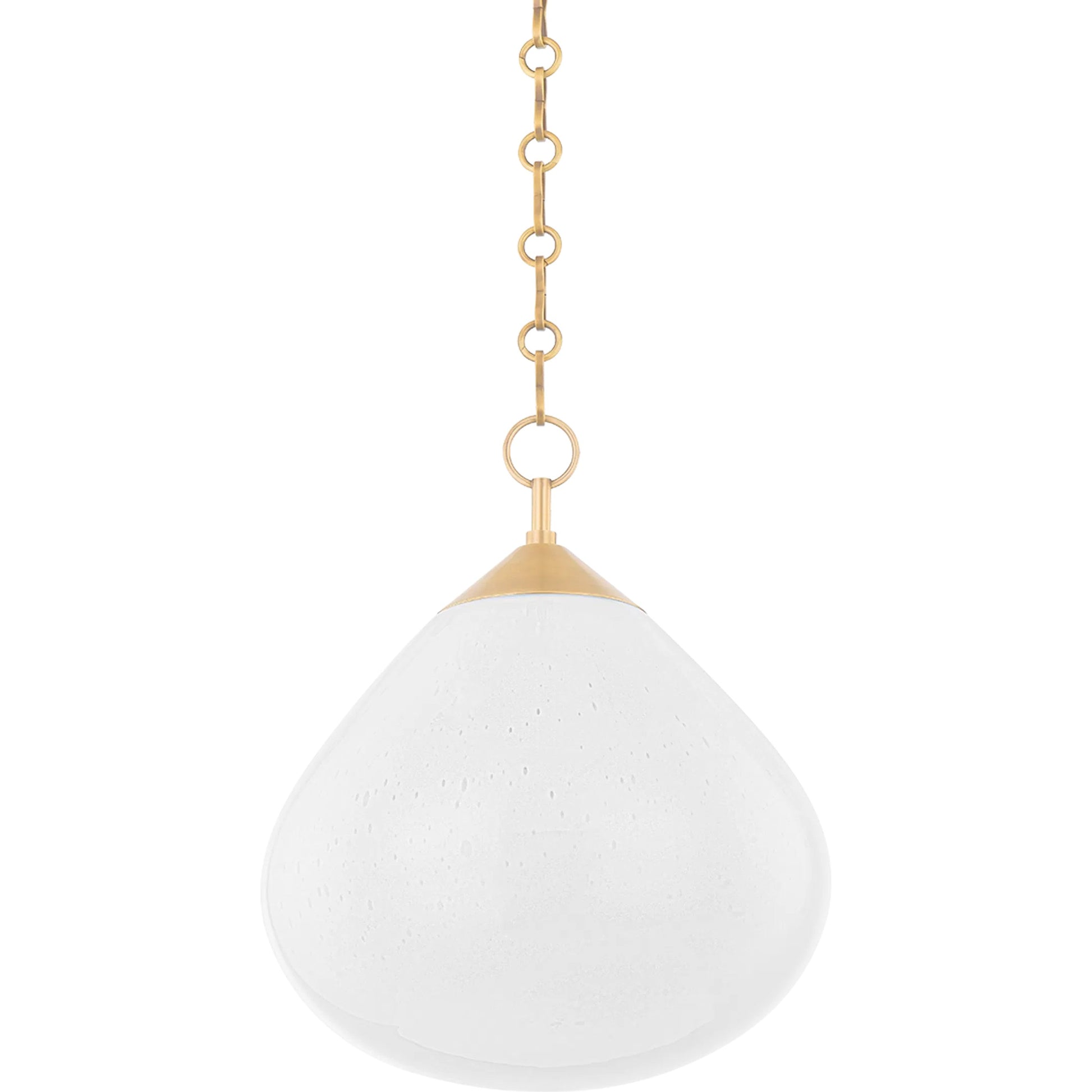 Semilla Pendant by Corbett in vintage brass. Made from brass in a modern style.