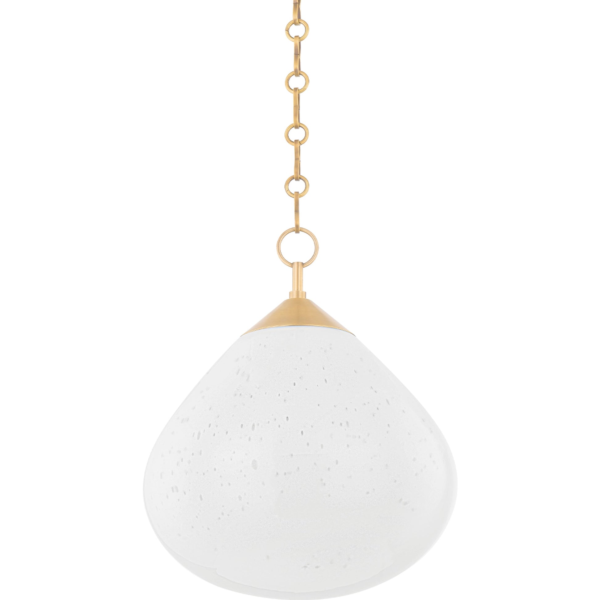 Semilla Pendant by Corbett in vintage brass. Made from brass in a modern style.