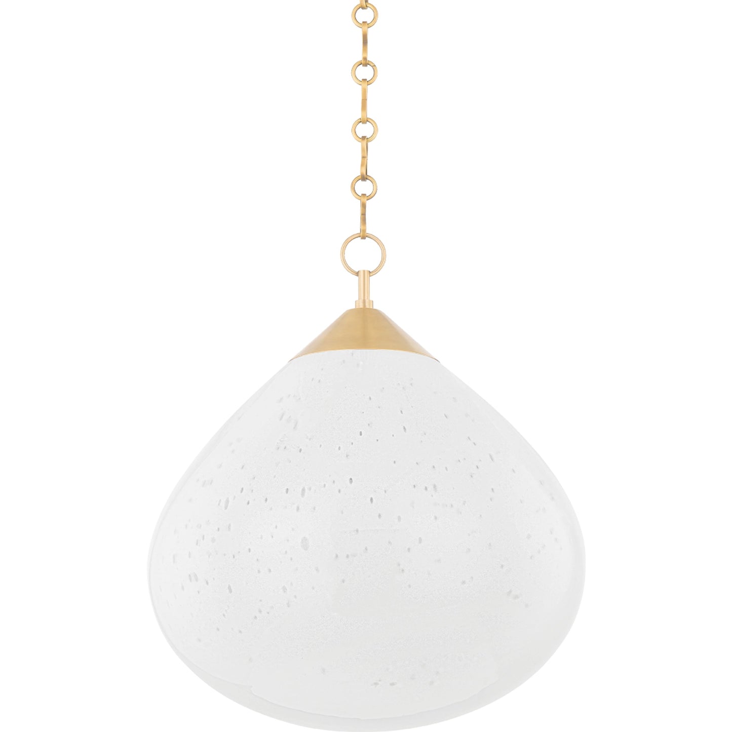 002 SI-2055037 | Primary Silo | Semilla Pendant by Corbett in vintage brass. Made from brass in a modern style.