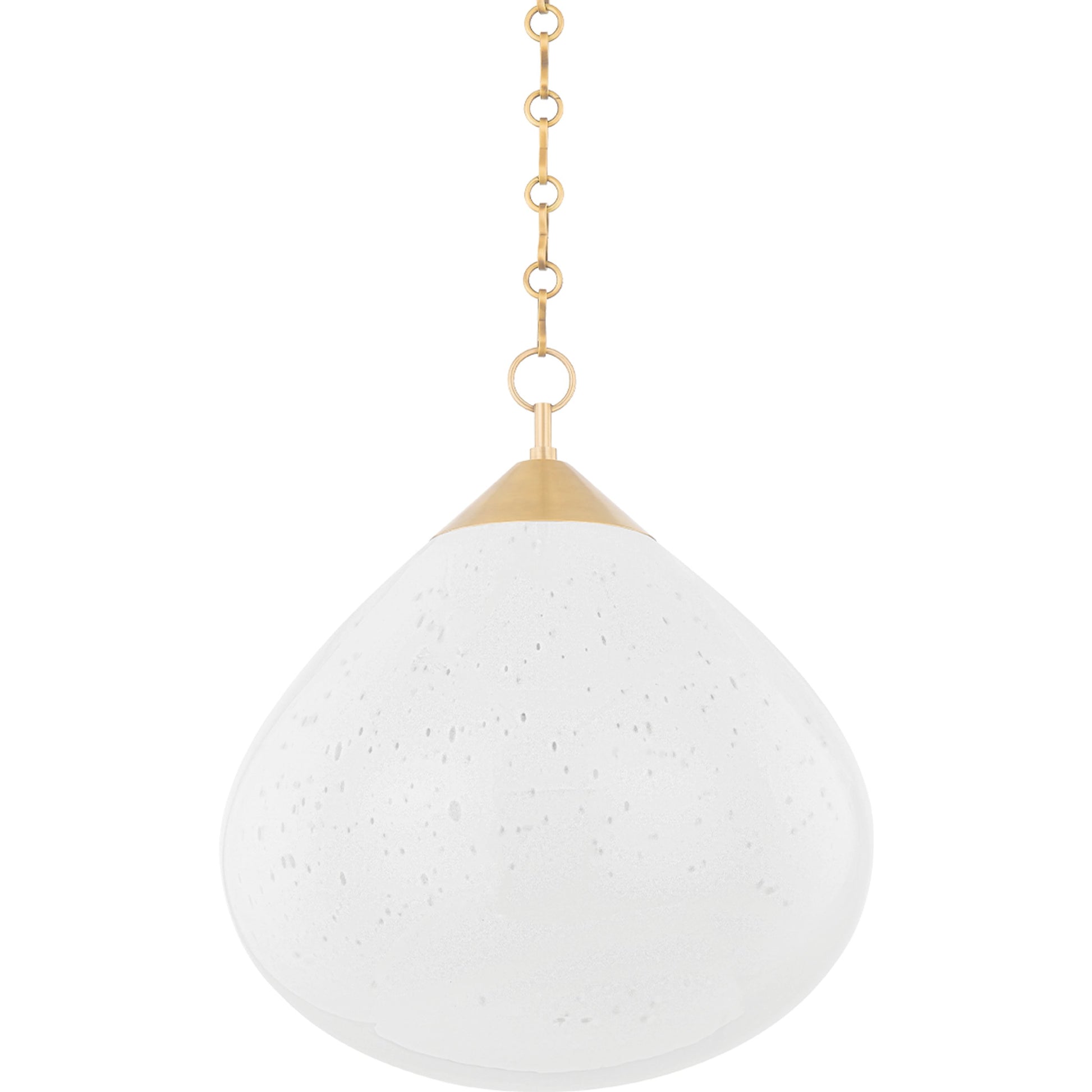 Semilla Pendant by Corbett in vintage brass. Made from brass in a modern style.