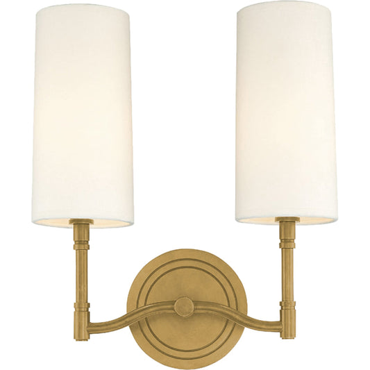 Dillon Wall Sconce by Hudson Valley. Made from brass in a transitional style.