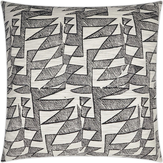 Graz Throw Pillow by DV Kap Home in black, ivory. Made from 35% polyester, 65% cotton in a modern style.