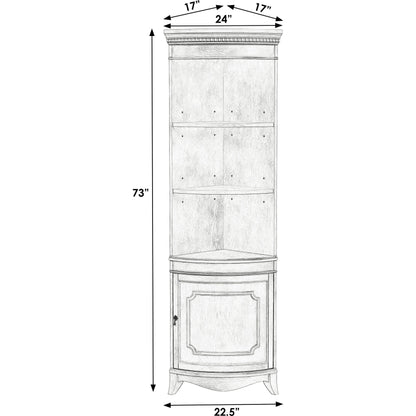 Dowling Corner Cabinet by Butler Specialty Company in beige and antique beige. Made from poplar solids, mdf, cherry veneer in a cottage & farmhouse style.