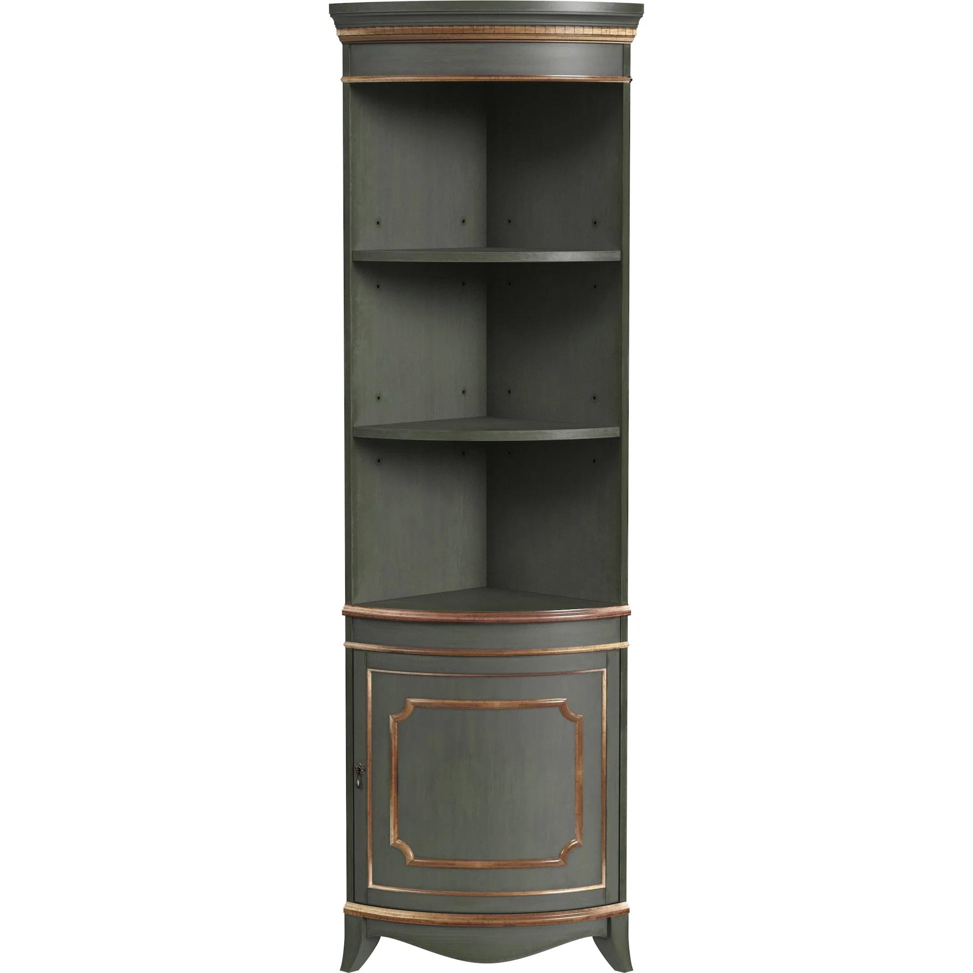 Dowling Corner Cabinet by Butler Specialty Company. Made from poplar wood, mdf, cherry veneer in a unique style.