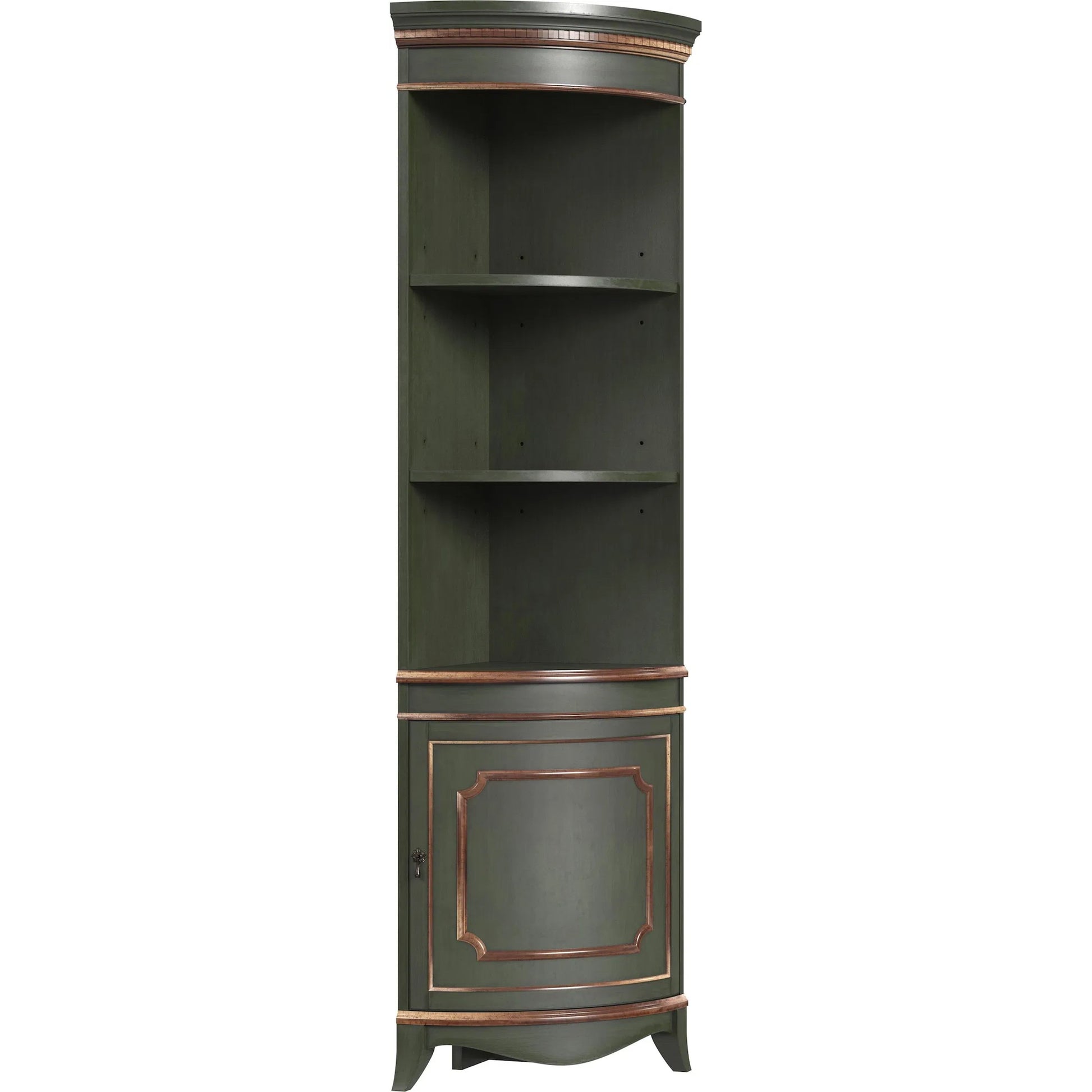 Dowling Corner Cabinet by Butler Specialty Company. Made from poplar wood, mdf, cherry veneer in a unique style.