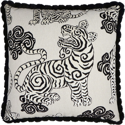 Akbar Pillow by DV Kap Home. Made from 59% viscose, 23% cotton, 18% polyester in a eclectic & global style.