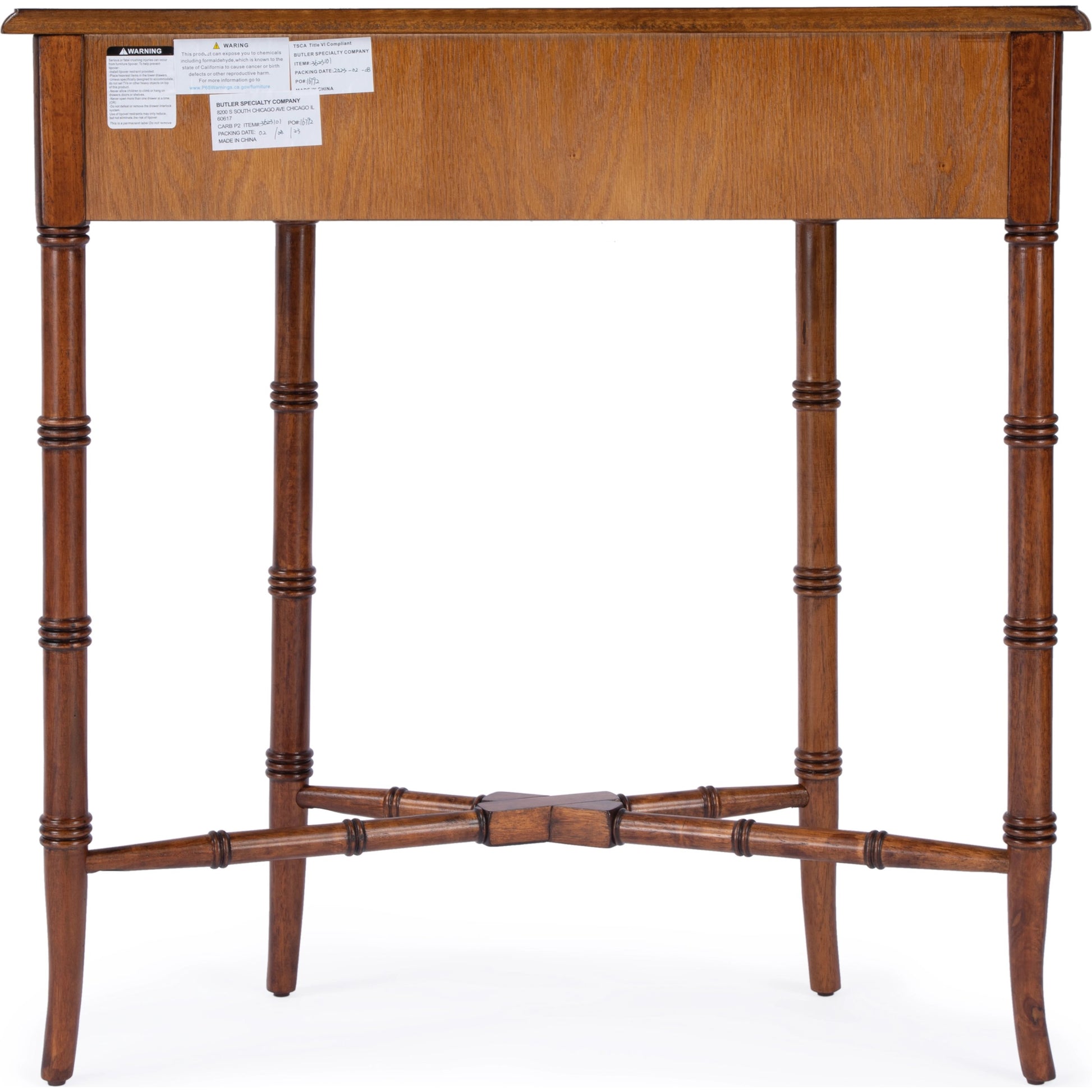 Skilling Demilune Console Table by Butler Specialty Company in olive ash. Made from unique in a traditional style.