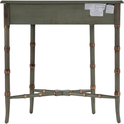 Skilling Demilune Console Table by Butler Specialty Company in olive ash. Made from unique in a traditional style.