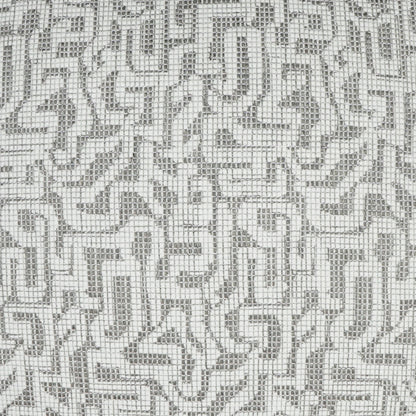 Barkley Pillow by DV Kap Home in white, tan/taupe. Made from 39% polyester, 25% viscose, 15% acetate, 15% cotton, 6% linen in a modern style.