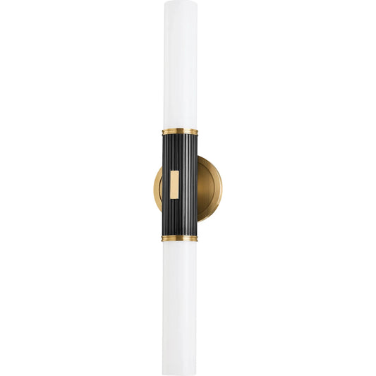 Crewe 2 Light Sconce by Hudson Valley. Made from steel in a modern style.