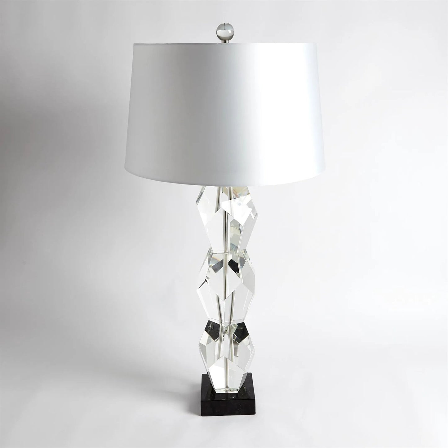 001 SR-890592 | Additional Silo | Facet Triple Block Lamp by Global Views in triple. Made from crystal, marble in a transitional style.