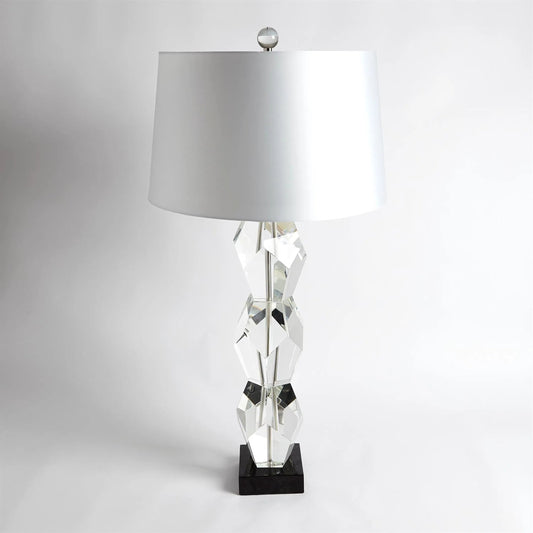 001 SR-890592 | Additional Silo | Facet Triple Block Lamp by Global Views in triple. Made from crystal, marble in a transitional style.