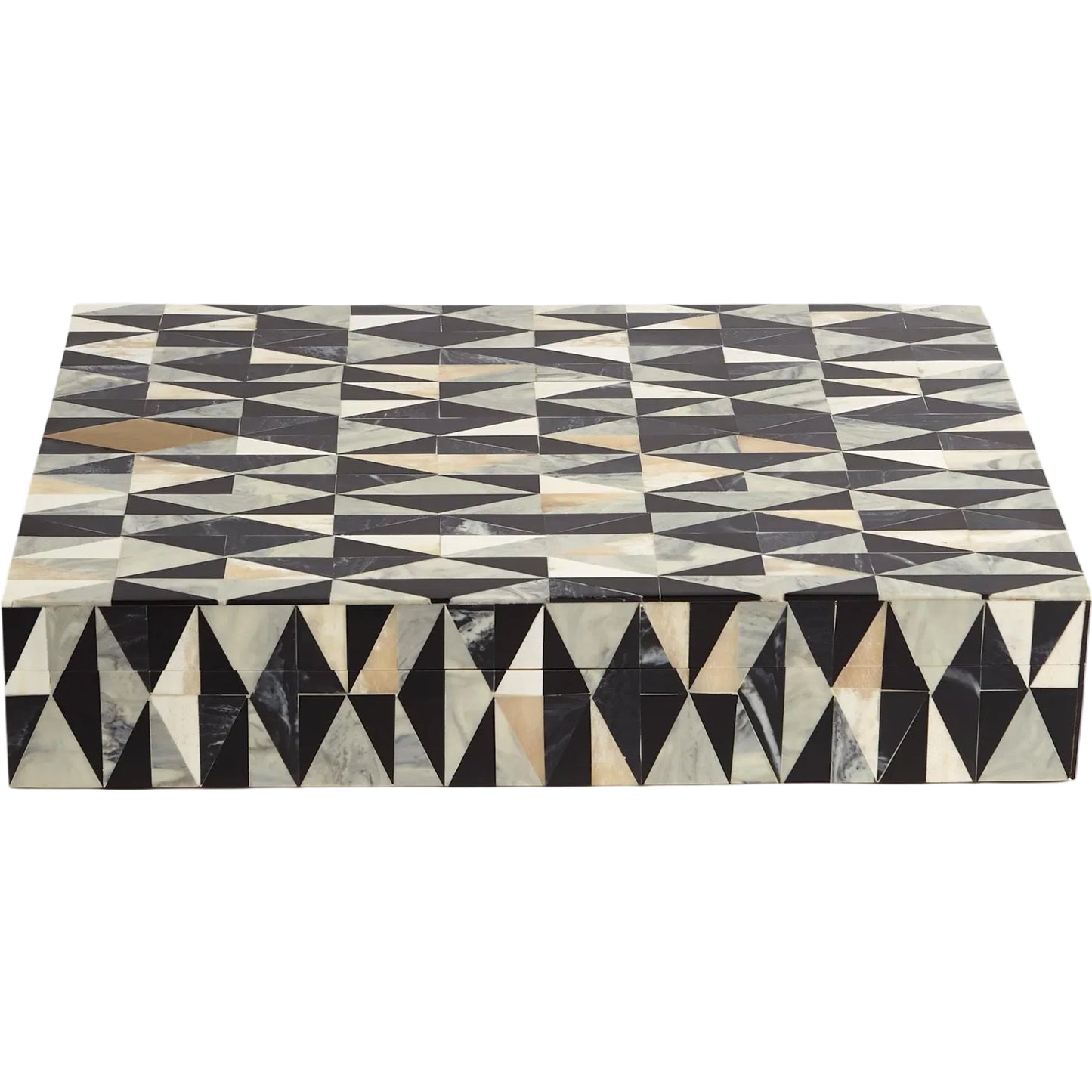 002 SR-890524 | Primary Silo | Brass Diamond Box by Global Views. Made from mdf, brass, resin in a eclectic & global style.