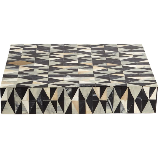 Brass Diamond Box by Global Views. Made from mdf, brass, resin in a eclectic & global style.