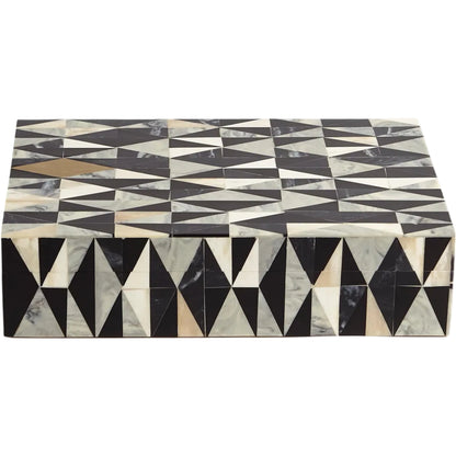 Brass Diamond Box by Global Views. Made from mdf, brass, resin in a eclectic & global style.