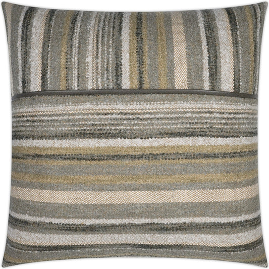 Grena Pillow by DV Kap Home in grey, tan/taupe. Made from 56% cotton, 35% acrylic, 9% polyester in a modern style.