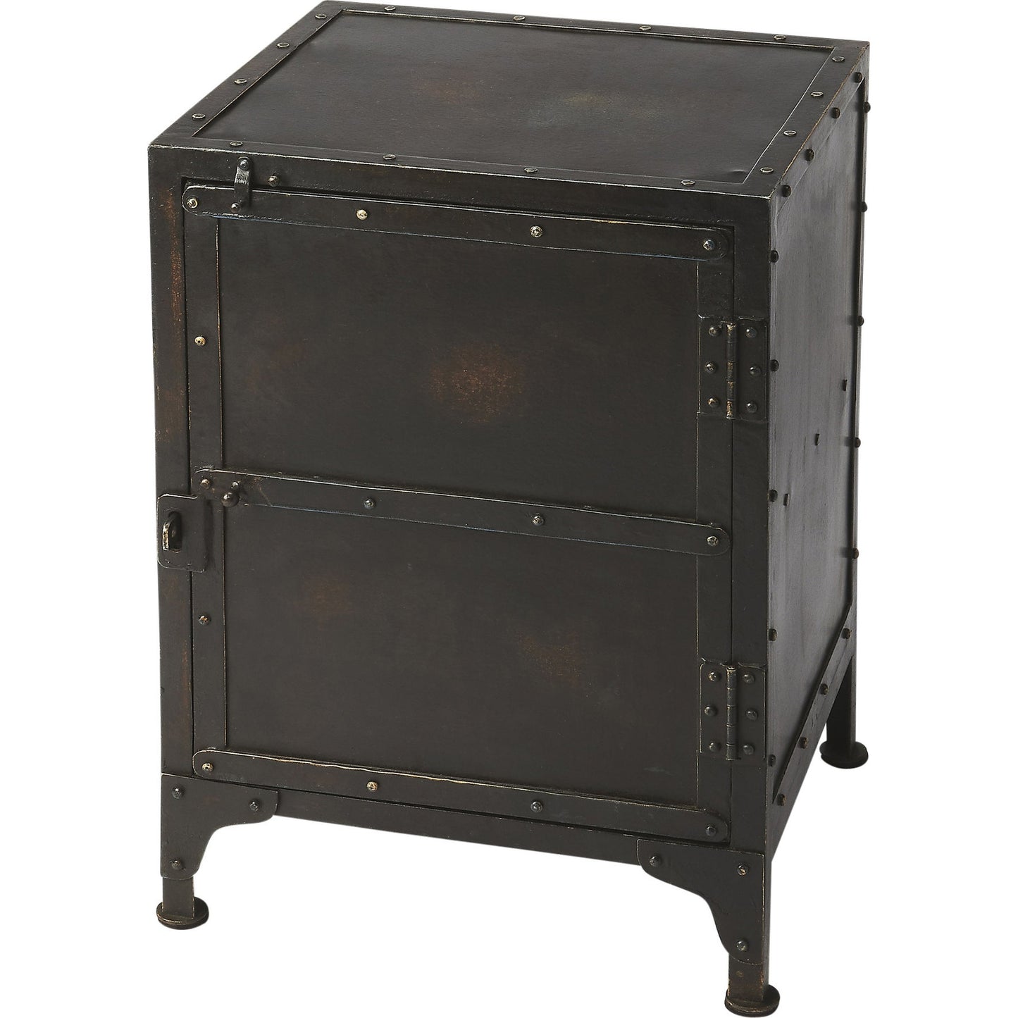 001 O-BUTLER-3642330 | Primary Silo | Owen Industrial Side Chest by Butler Specialty Company in black and industrial chic. Made from iron in a modern style.