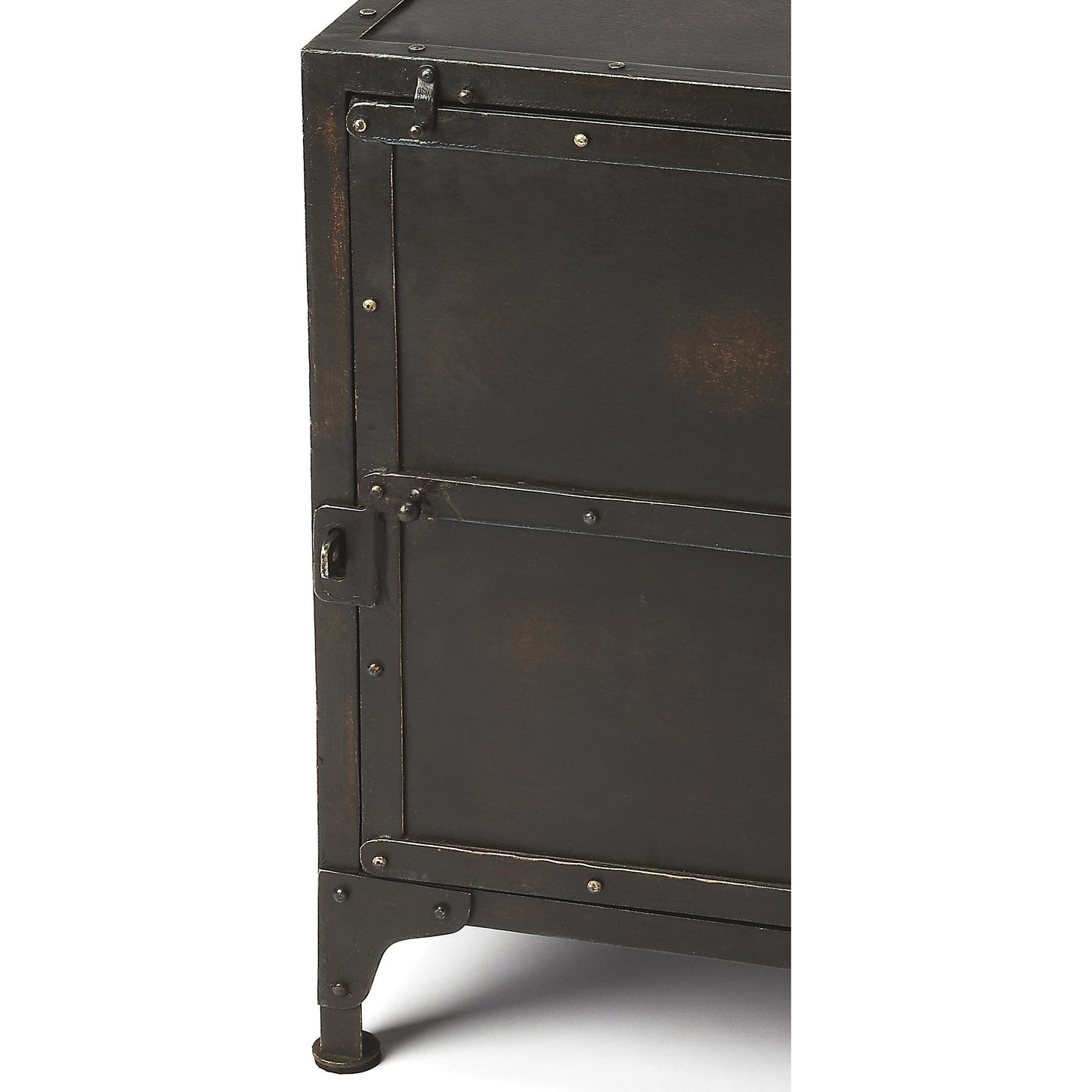 003 O-BUTLER-3642330 | Additional Silo | Owen Industrial Side Chest by Butler Specialty Company in black and industrial chic. Made from iron in a modern style.