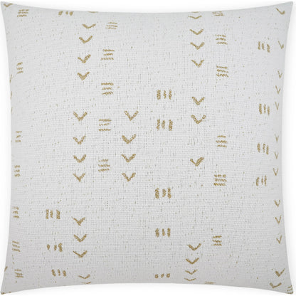 Ollie Throw Pillow by DV Kap Home in white. Made from 60% post industrial cotton, 40% post industrial polyester in a modern style.