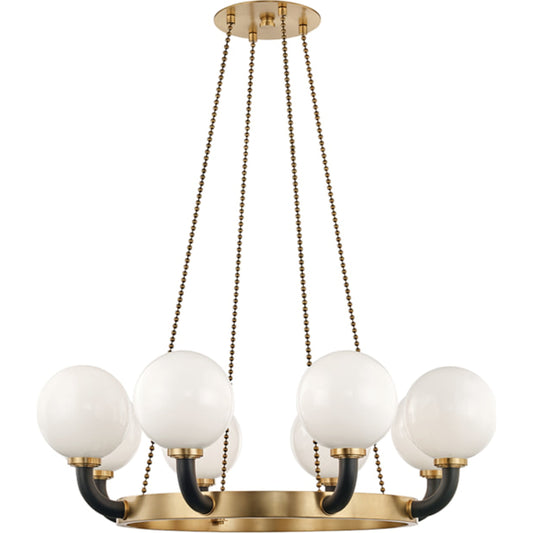 Werner Pendant by Hudson Valley in aged brass black. Made from brass in a modern style.
