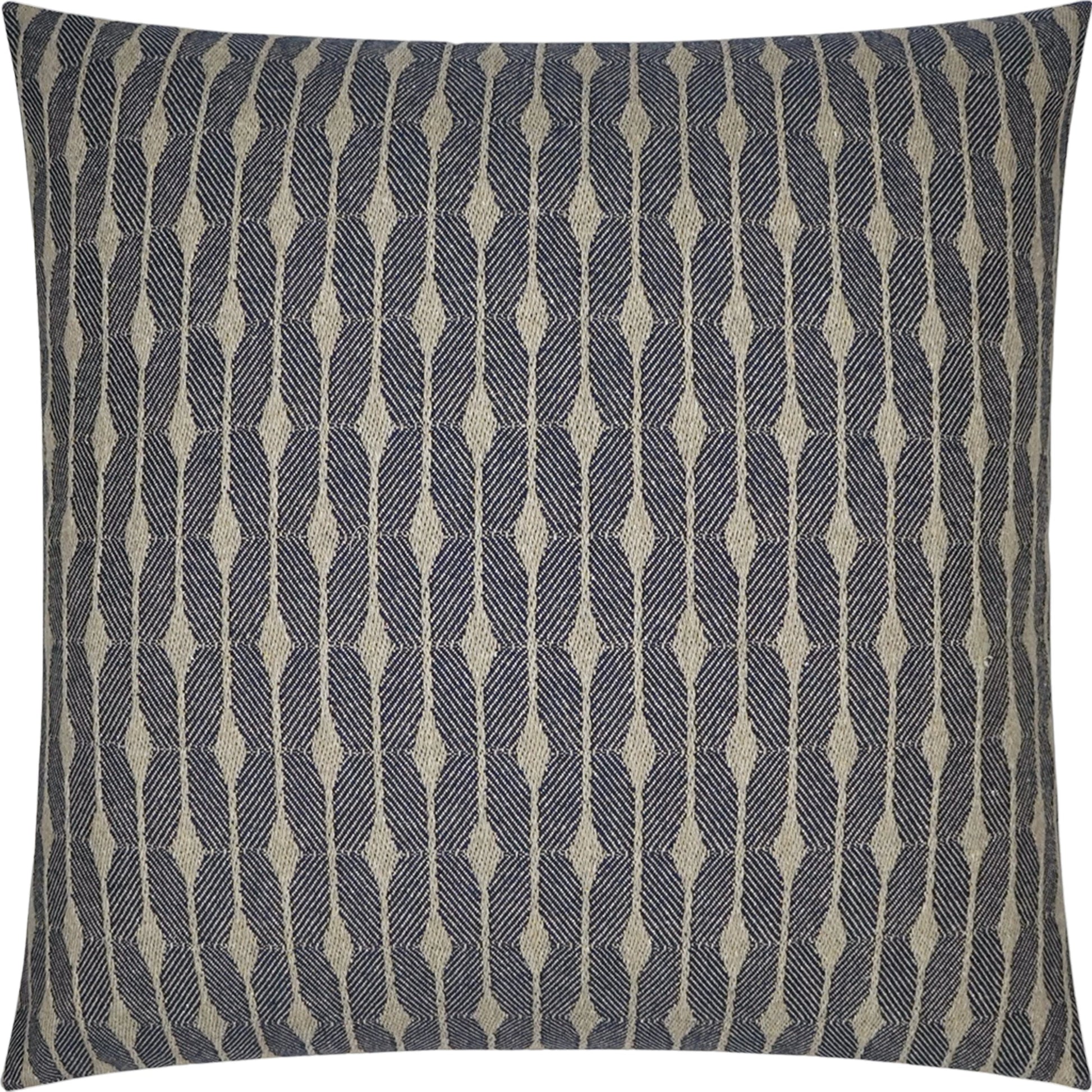 Hugo Pillow by DV Kap Home in navy. Made from 60% post industrial cotton, 40% post industrial polyester in a modern style.