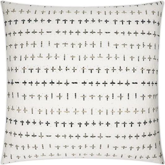 Morales Throw Pillow by DV Kap Home in cloud. Made from 56% post industrial cotton, 35% post industrial polyester, 13% linen in a modern style.