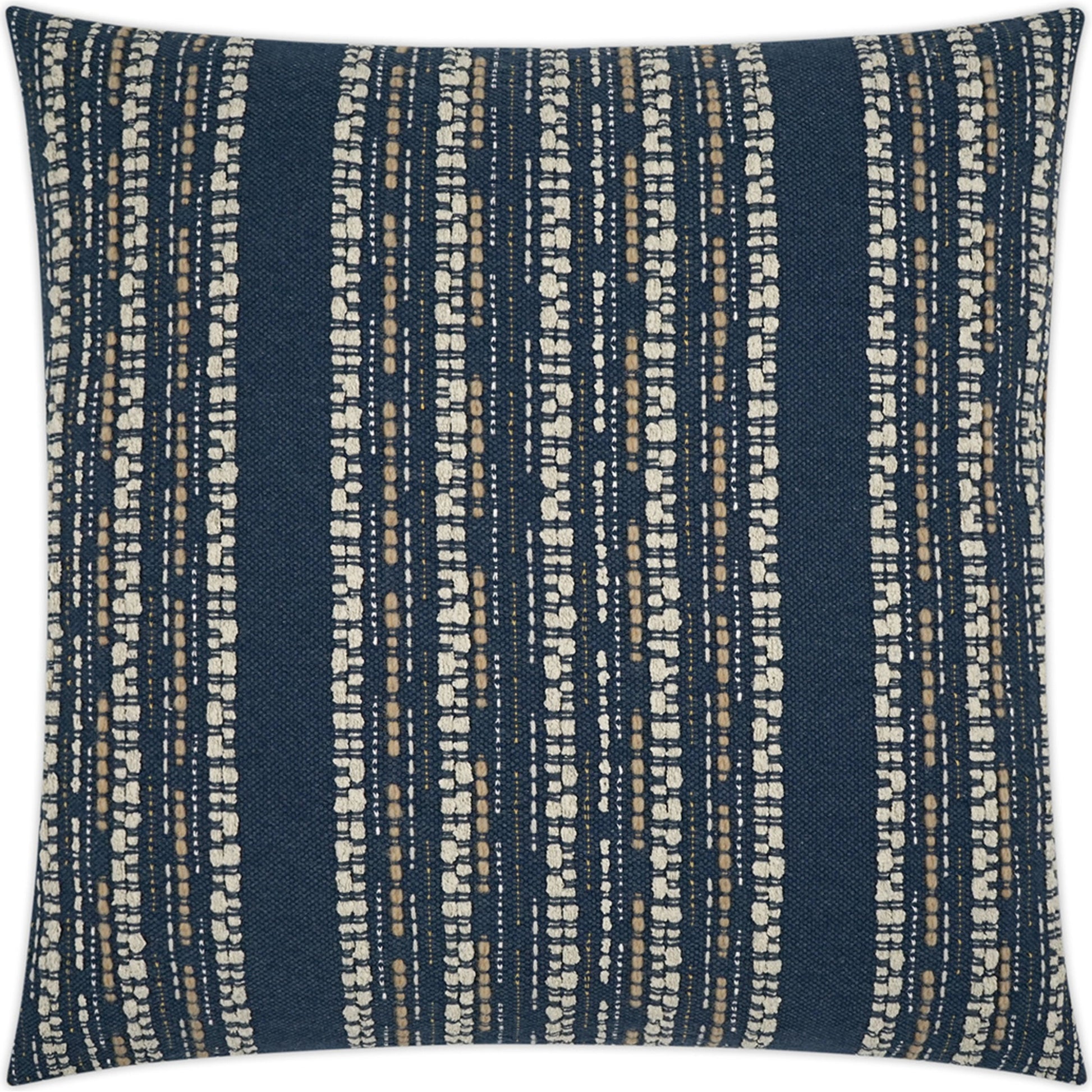 Kyra Pillow by DV Kap Home. Made from 44% post industrial cotton, 30% post industrial polyester, 20% polyester, 5% wool, 1% linen in a modern style.