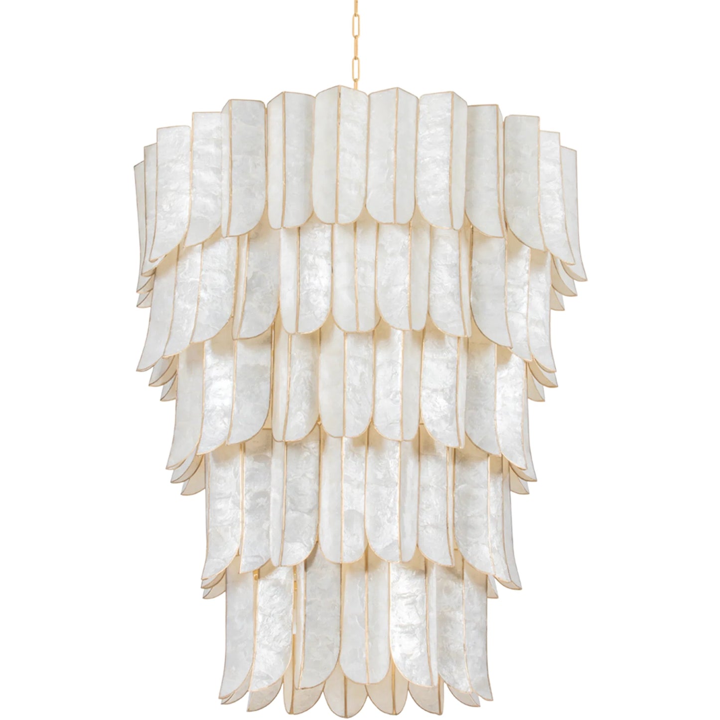 002 SI-2327825 | Primary Silo | Cartagena Chandelier by Corbett in vintage gold leaf. Made from iron in a traditional style.