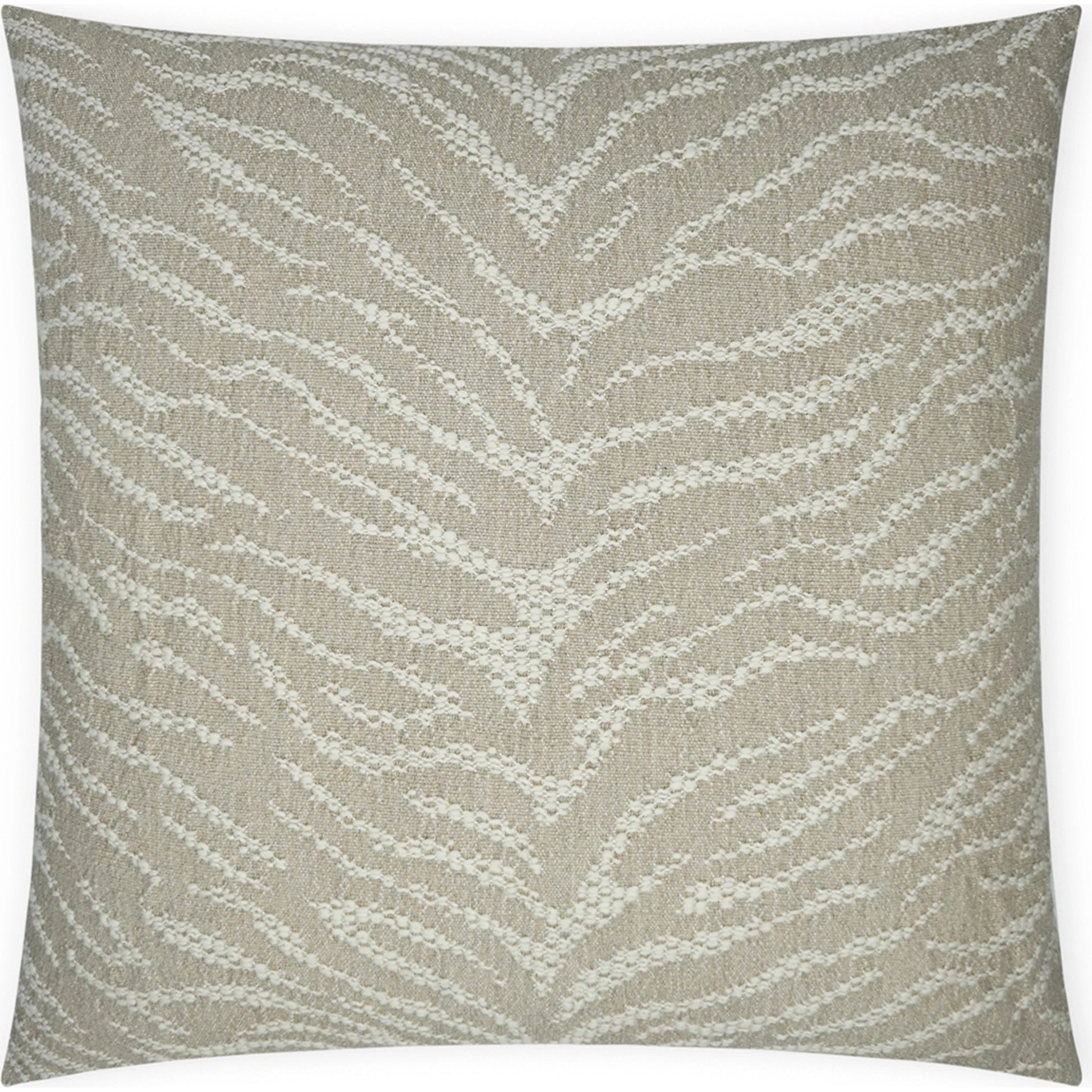 Zookie Throw Pillow by DV Kap Home in tan/taupe. Made from 41% post industrial cotton, 27% post industrial polyester, 16% nylon, 16% wool in a modern style.