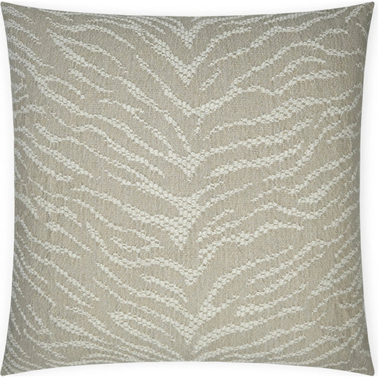 Zookie Throw Pillow by DV Kap Home in tan/taupe. Made from 41% post industrial cotton, 27% post industrial polyester, 16% nylon, 16% wool in a modern style.
