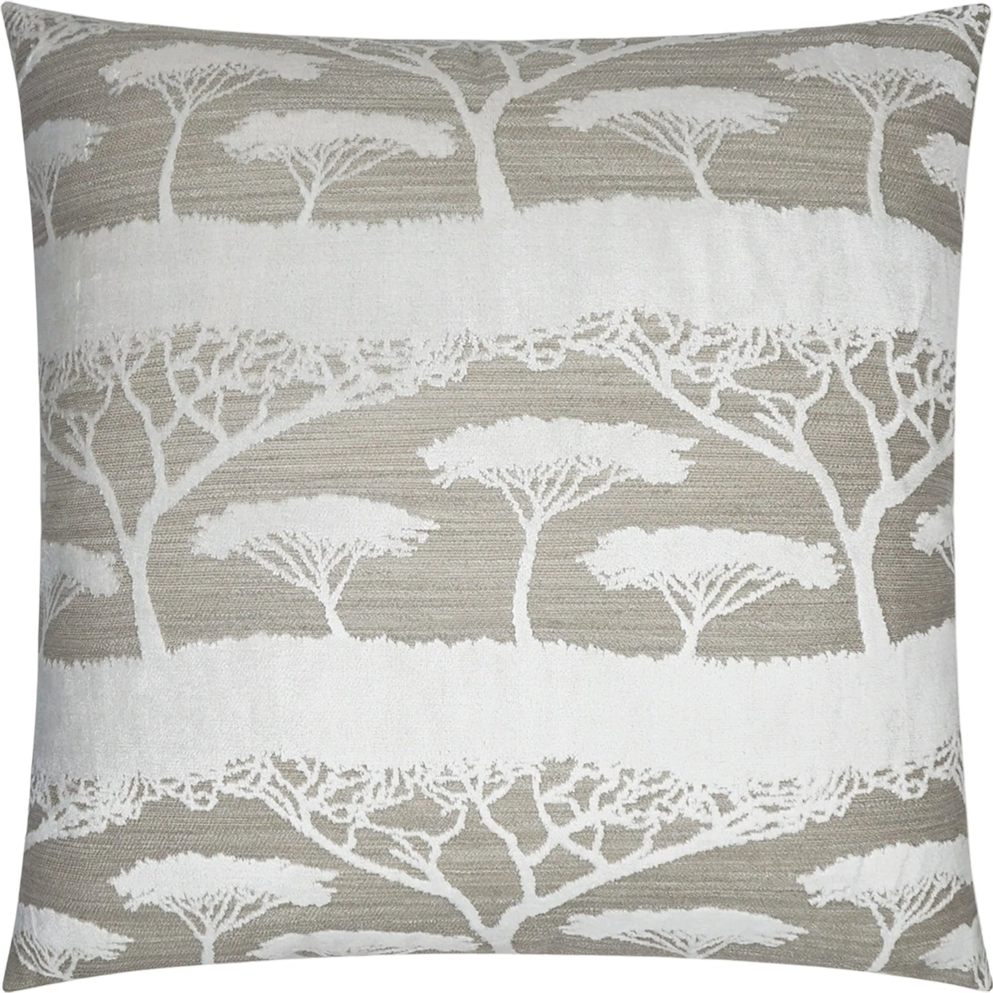 001 SI-2028530 | Primary Silo | Raintree Throw Pillow by DV Kap Home in ivory, tan/taupe. Made from 50% viscose, 30% polyester, 19% acrylic, 1% linen in a modern style.