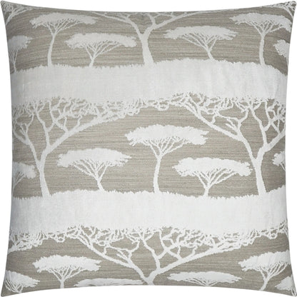 Raintree Throw Pillow by DV Kap Home in ivory, tan/taupe. Made from 50% viscose, 30% polyester, 19% acrylic, 1% linen in a modern style.