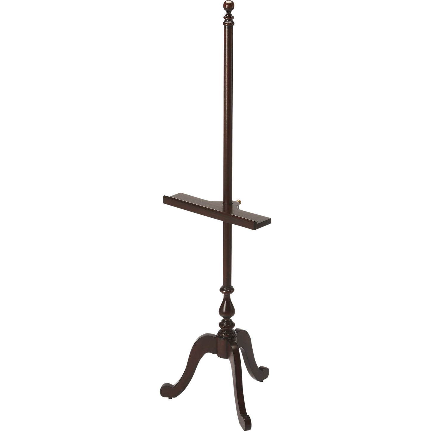 001 S-242434 | Additional Silo | Paddington Plantation Cherry Easel by Butler Specialty Company in dark brown and plantation cherry. Made from rubberwood, poplar hardwood solids in a traditional style.