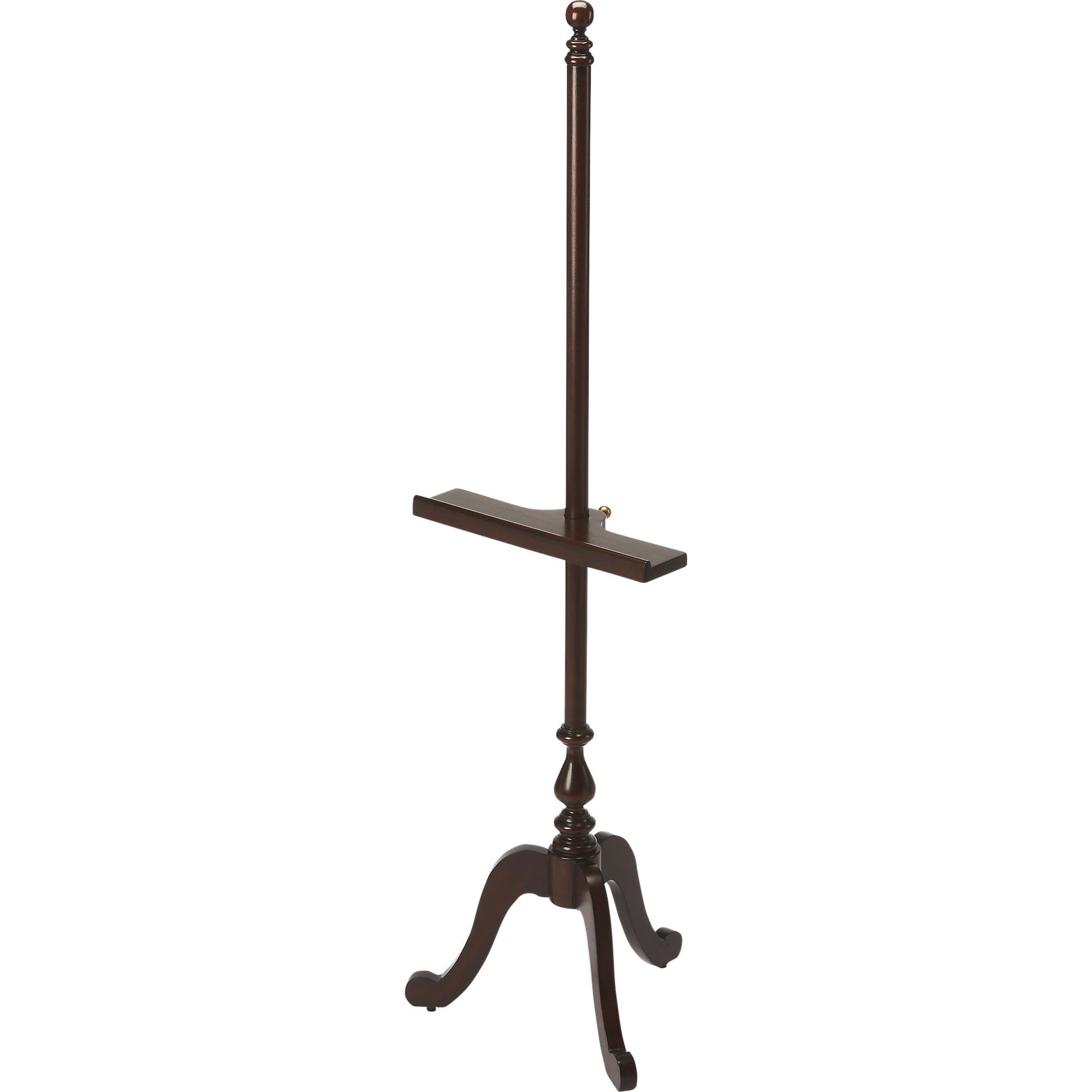 Paddington Plantation Cherry Easel by Butler Specialty Company in dark brown and plantation cherry. Made from rubberwood, poplar hardwood solids in a traditional style.