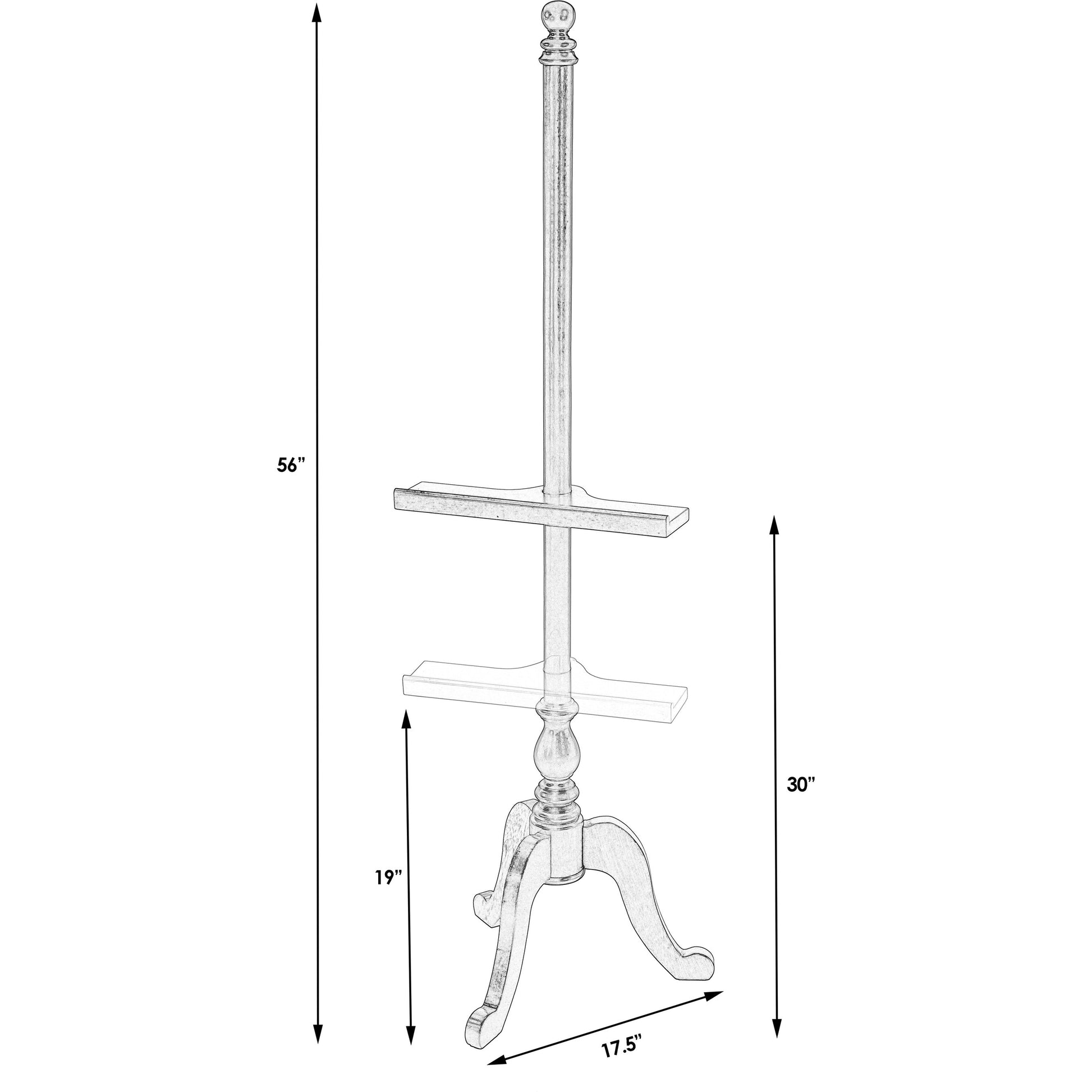 Paddington Plantation Cherry Easel by Butler Specialty Company in dark brown and plantation cherry. Made from rubberwood, poplar hardwood solids in a traditional style.