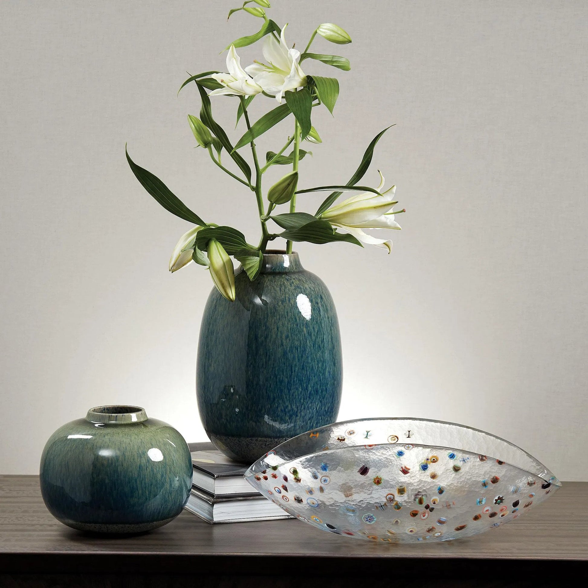 Tidal Vase by Global Views. Made from earthenware in a transitional style.