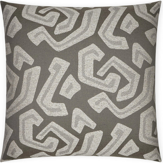 Jumaji Pillow by DV Kap Home in grey. Made from 100% polyester in a modern style.