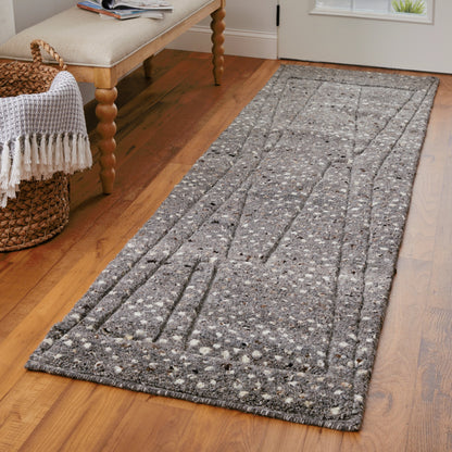 Dering Polka Dots Rug - T27T6042 by Thom Felicia by Feizy Rugs in gray, tan, taupe. Made from wool in a unique style.