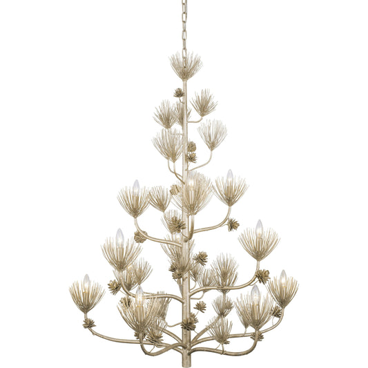 Pinion 3-Tier Chandelier by Varaluz in zen gold. Made from unique in a modern style.