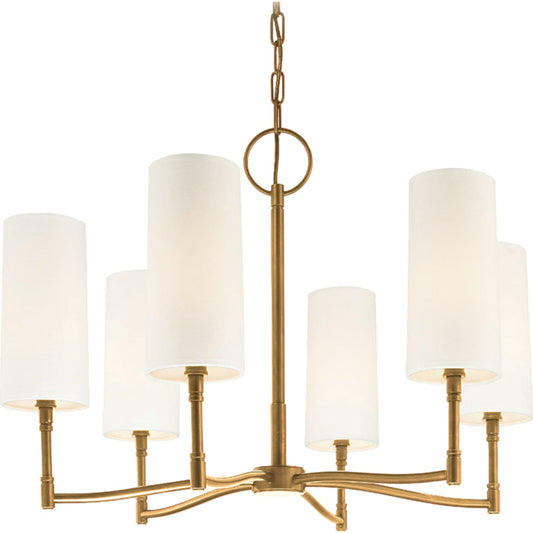 Dillon Chandelier by Hudson Valley. Made from brass in a transitional style.