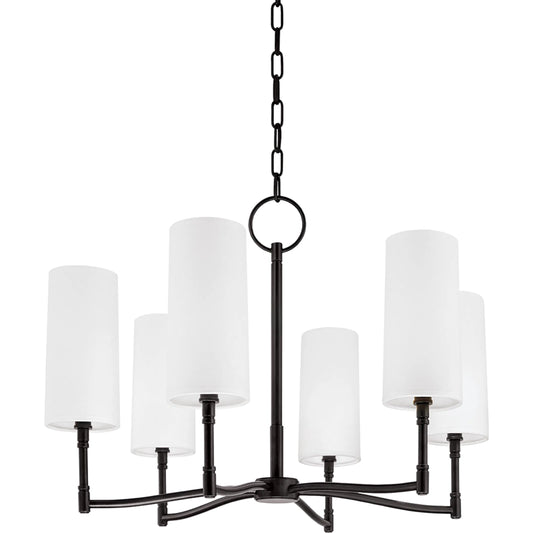 Dillon Chandelier by Hudson Valley. Made from brass in a transitional style.
