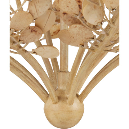 Maypan Chandelier by Currey and Company in coco cream, natural. Made from wrought iron, coco shells in a modern style.
