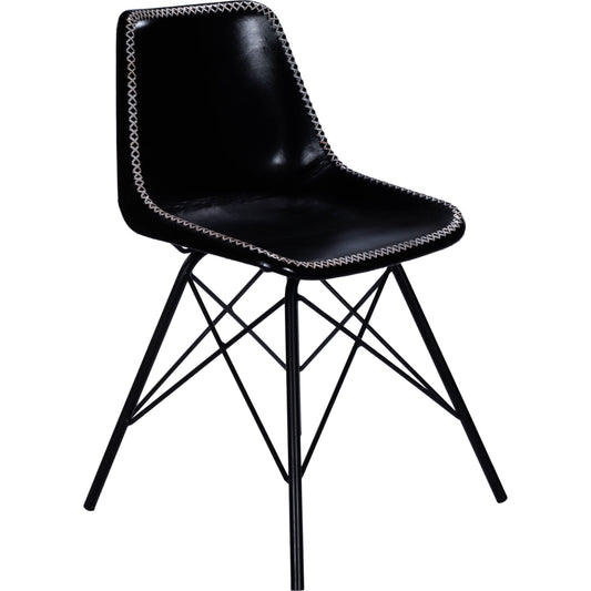 Inland Side Chair by Butler Specialty Company. Made from leather, iron in a traditional style.