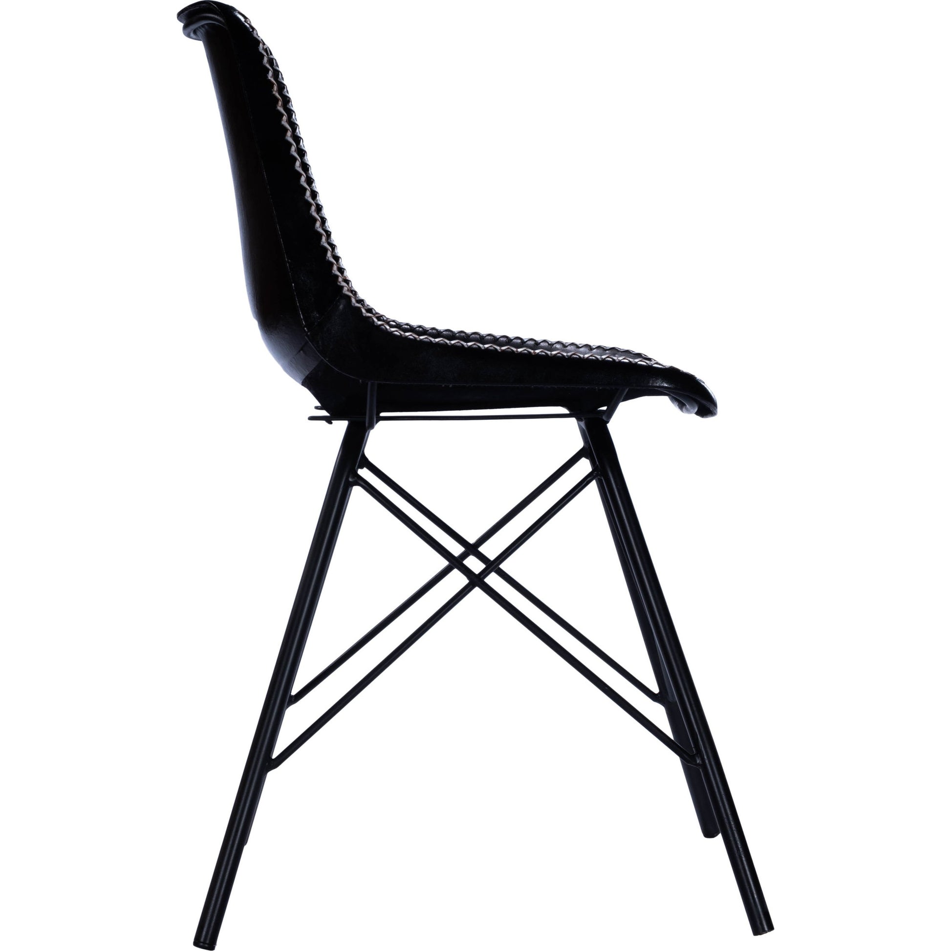 Inland Side Chair by Butler Specialty Company. Made from leather, iron in a traditional style.