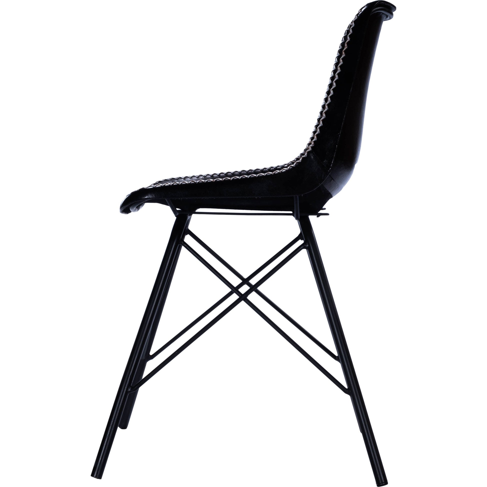 Inland Side Chair by Butler Specialty Company. Made from leather, iron in a traditional style.