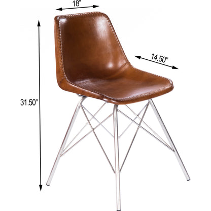 Inland Side Chair by Butler Specialty Company. Made from leather, iron in a traditional style.