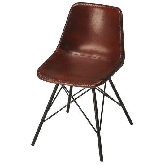 001 O-BUTLER-3673344 | Additional Silo | Inland Side Chair by Butler Specialty Company. Made from 40% iron, 30% plastic, 30% leather in a traditional style.