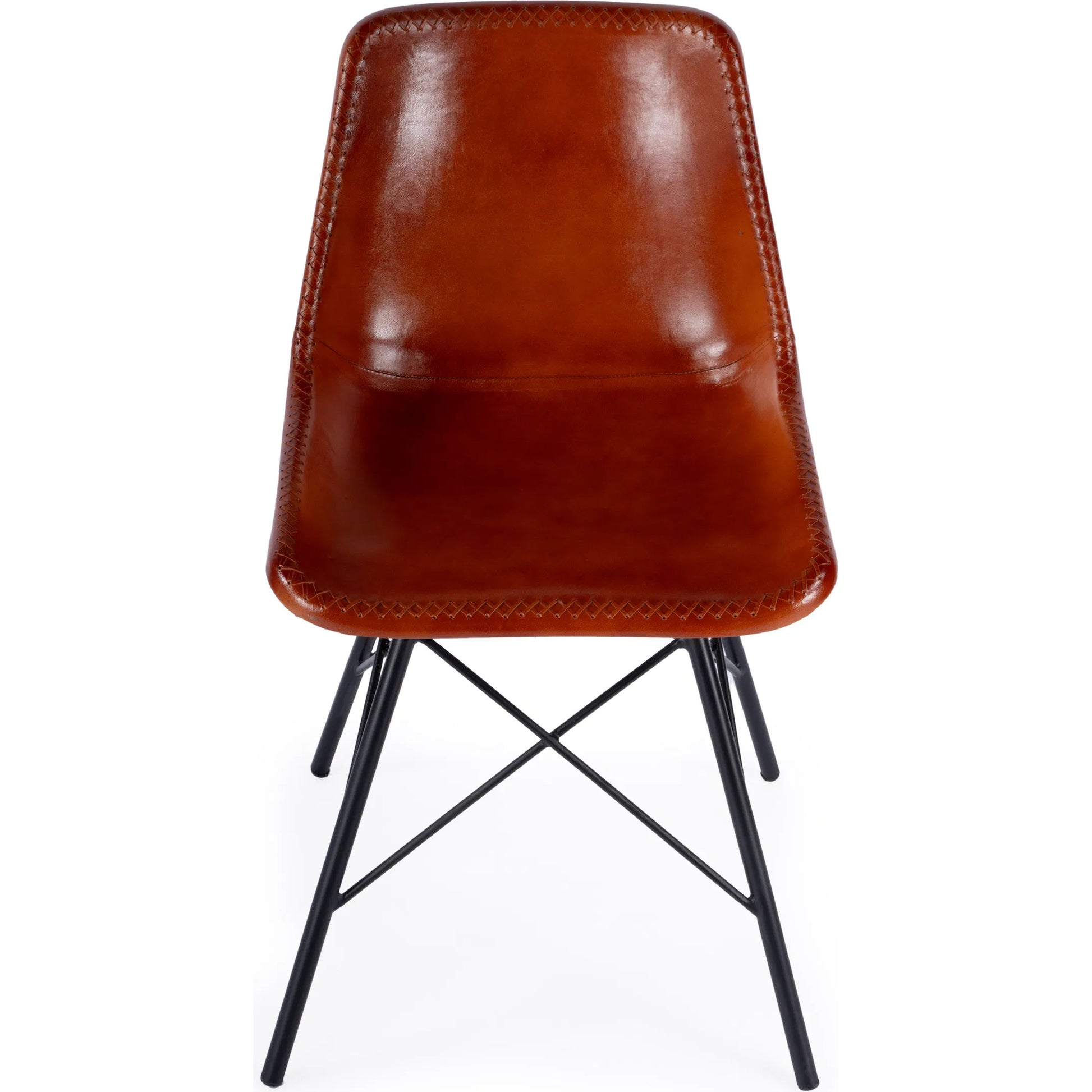 Inland Side Chair by Butler Specialty Company. Made from leather, iron in a traditional style.
